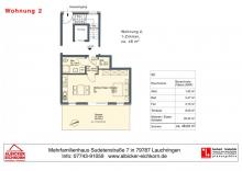 1 Zi. EG mit Terrasse ca. 48 m² - Wohnung 2 - Sudetenstr. 7, 79787 Lauchringen - Neubau Wohnung kaufen 79787 Lauchringen Bild klein