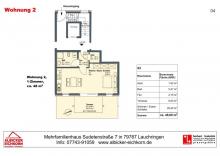 1 Zi. EG mit Terrasse ca. 48 m² - Wohnung 2 - Sudetenstr. 7, 79787 Lauchringen - Neubau Wohnung kaufen 79787 Lauchringen Bild klein