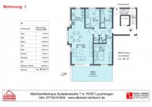 3 Zi. EG mit Terrasse ca. 89 m² - Wohnung 1 - Sudetenstr. 7, 79787 Lauchringen - Neubau Wohnung kaufen 79787 Lauchringen Bild klein