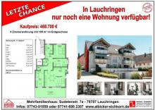 4 Zi. EG mit Terrasse ca. 109 m² - Wohnung 2 - Sudetenstr. 7a, 79787 Lauchringen - Neubau Wohnung kaufen 79787 Lauchringen Bild klein