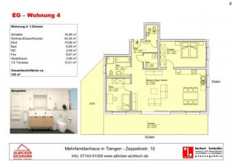 3 Zi. EG mit Terrasse ca. 102 m² - Wohnung 4 - Zeppelinstr. 10, 79761 Waldshut-Tiengen - Neubau Wohnung kaufen 79761 Waldshut-Tiengen Bild mittel