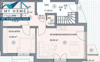 Gelegenheit * hochw. Terrassenwhg. Neubau Erstbezug, incl. Stellpl. KFW 55 * Provisionsfrei Wohnung kaufen 54318 Mertesdorf Bild mittel