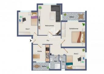 Helle Wohnung inkl. 2 Balkonen im Erdgeschoss - 175 Wohnung mieten 56841 Traben-Trarbach Bild mittel